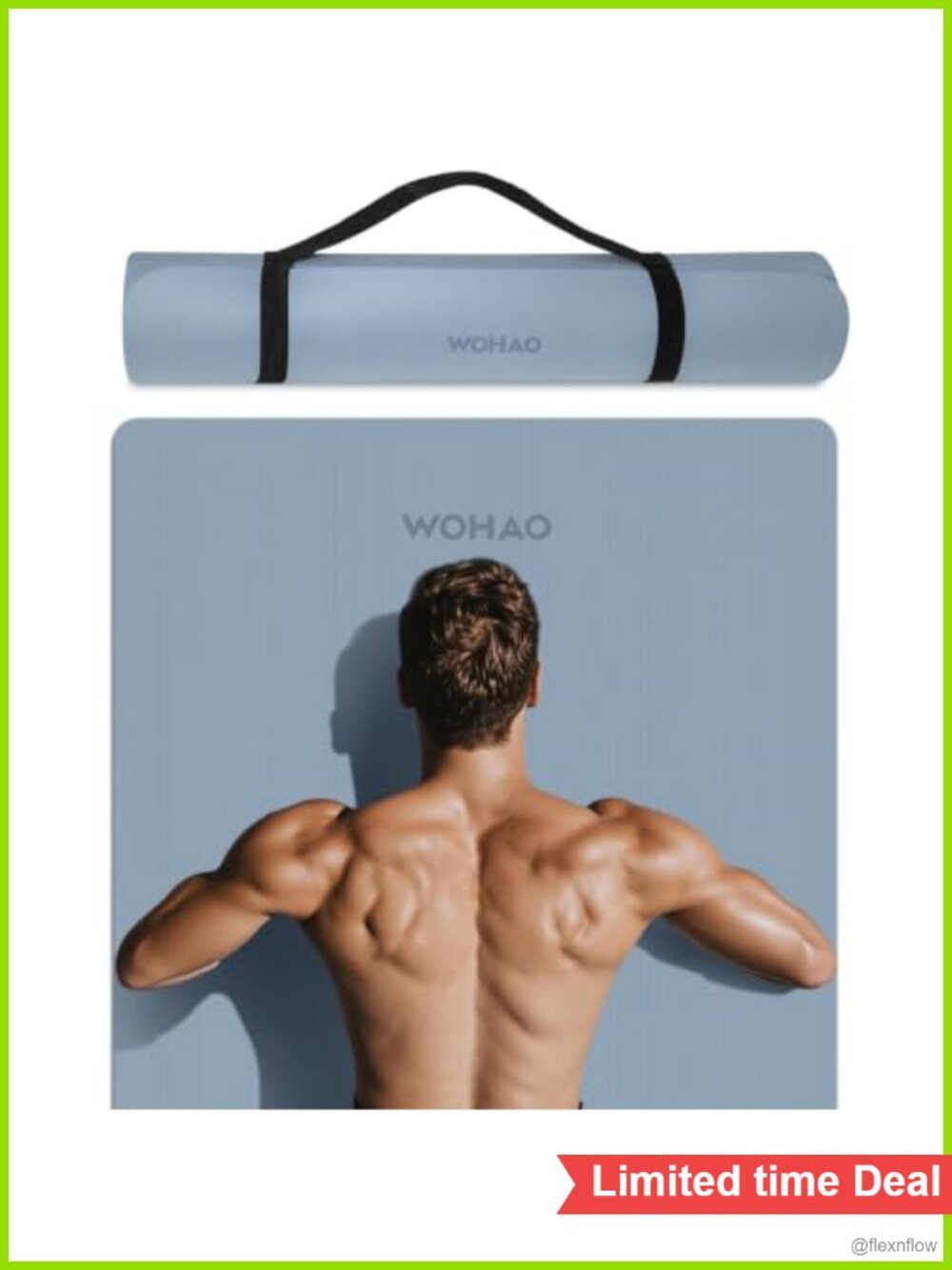 Extra Thick 8mm Yoga Mat, Non Slip Exercise Mat with Strap, 72x31.5